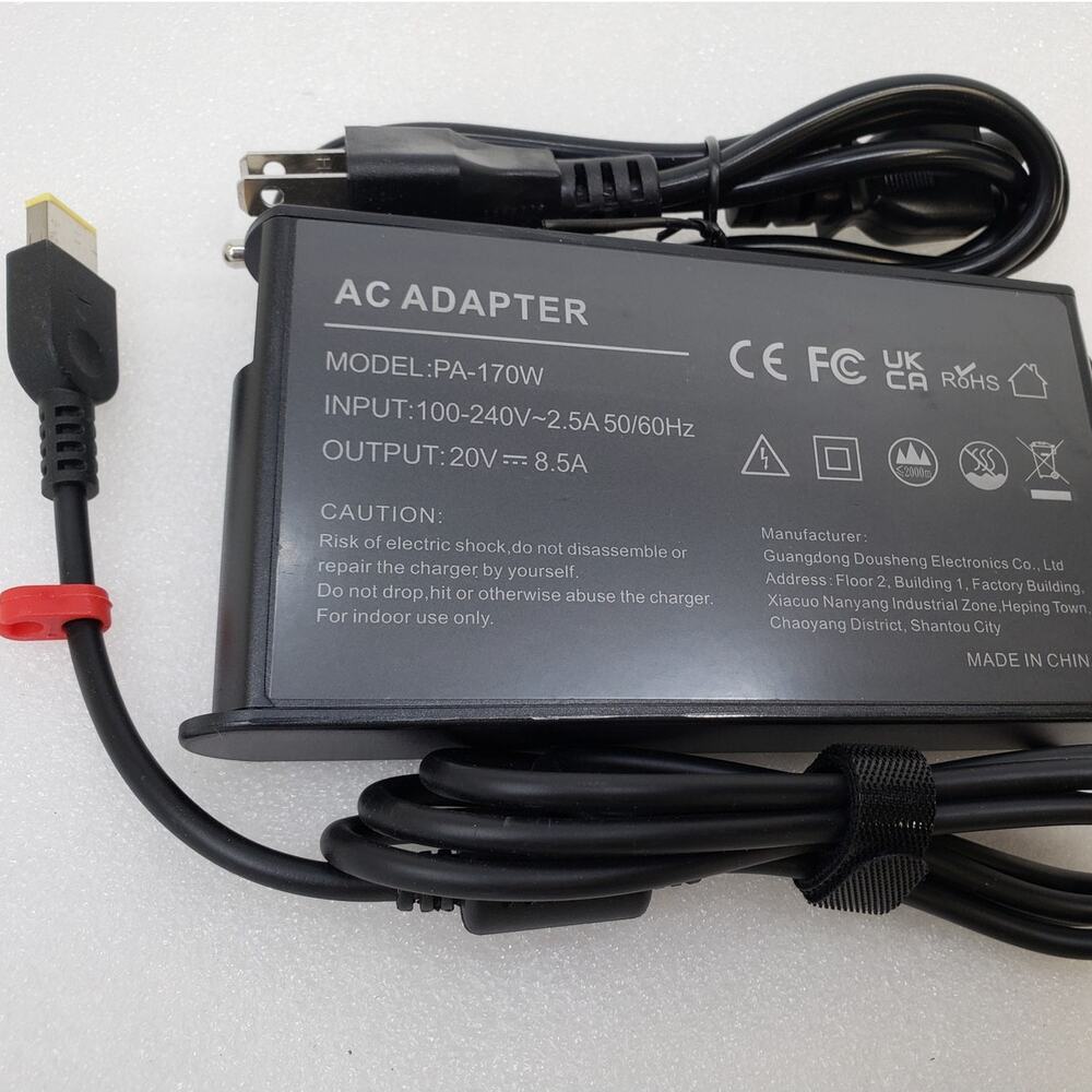 Replacement 170W 20V 8.5A AC Power Adapter Charger for Lenovo Laptops